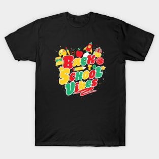 Back to School Vibes typography design T-Shirt
